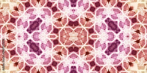 Fototapeta Seamless abstract pattern. The texture of the pattern is symmetrical. Endless pattern