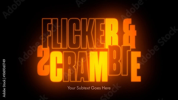 Fototapeta Flicker and Scramble Titles