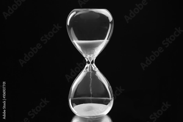 Obraz Klepsydra na czarnym tle