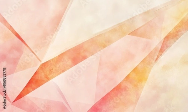 Fototapeta Pastel peach geometric pattern, abstract background