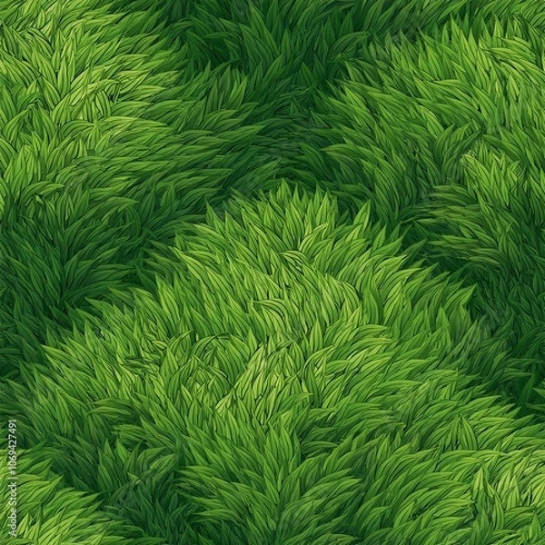 Obraz  realistic green grass lawn seamless pattern texture tile
