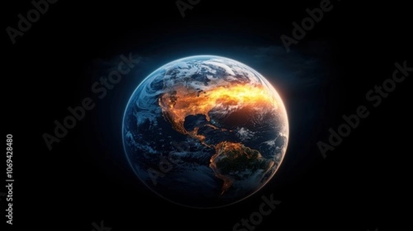 Obraz Solar Energy Impact on Global Climate Change