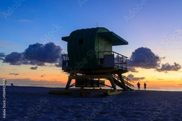 Obraz Lifeguard tower on Miami Beach