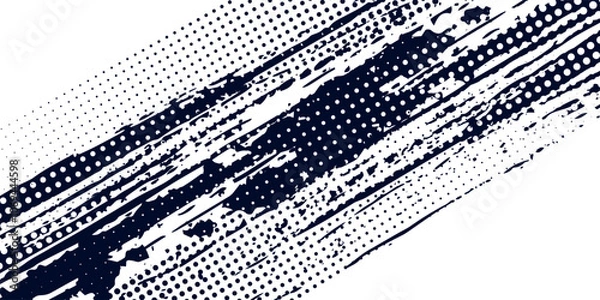Fototapeta Dots halftone white blue color pattern gradient grunge texture background