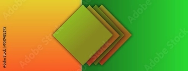 Obraz Abstract green background with diagonal lines. Dynamic shapes composition. Vector illustration