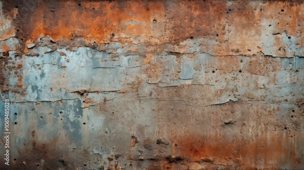 Fototapeta Abandoned and Deteriorated: Aging Architecture with Weathered Walls