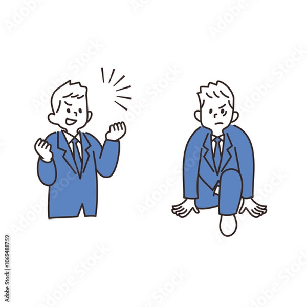 Obraz 男性　ポーズ