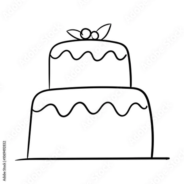 Fototapeta Two tier cake