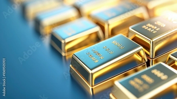 Fototapeta Investing in gold how to reduce risk in high-volatility portfolios for financial security