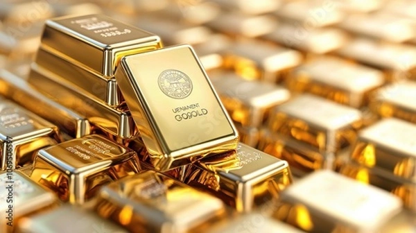 Fototapeta Explore the risk management benefits of including gold in a mixed investment portfolio for financial stability
