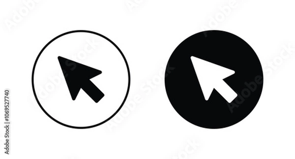 Obraz cursor icon vector. cursor arrow Click icon set	
