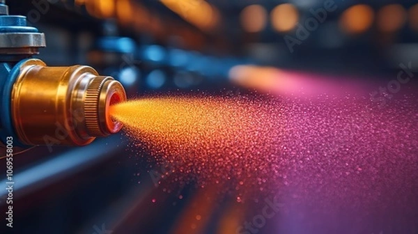 Obraz A product spray showcases powder coating technology, ideal for industrial applications and protective finishes.