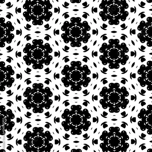 Fototapeta Ornament with elements of black and white colors. a
