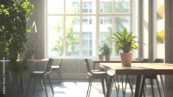 Obraz Sunlit Office Break Room