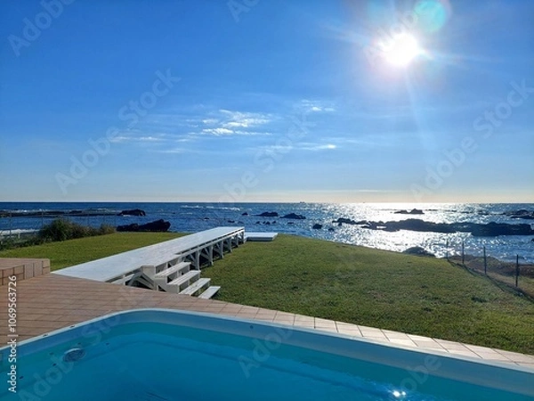 Fototapeta リゾートで迎える朝日