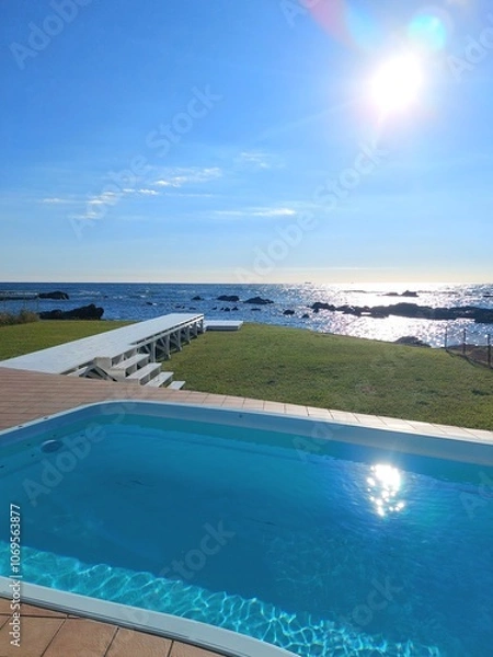 Fototapeta リゾートで迎える朝日