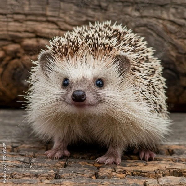 Obraz 정면을 바라보는 귀여운 갈색 고슴도치