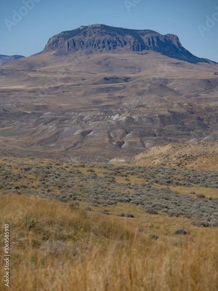 Fototapeta Square Butte Near Geraldine, Montana, with Unspoiled Prairie