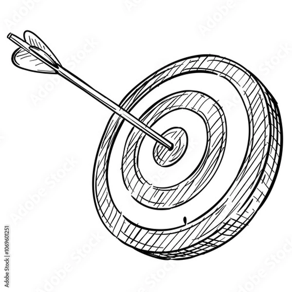 Obraz business goals handdrawn illustration