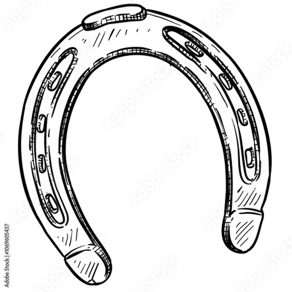Obraz Handdrawn Horseshoe Illustration