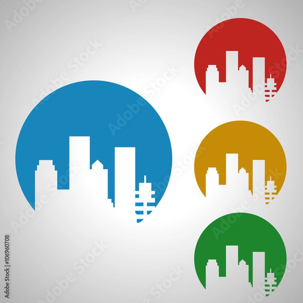 Fototapeta logotype city