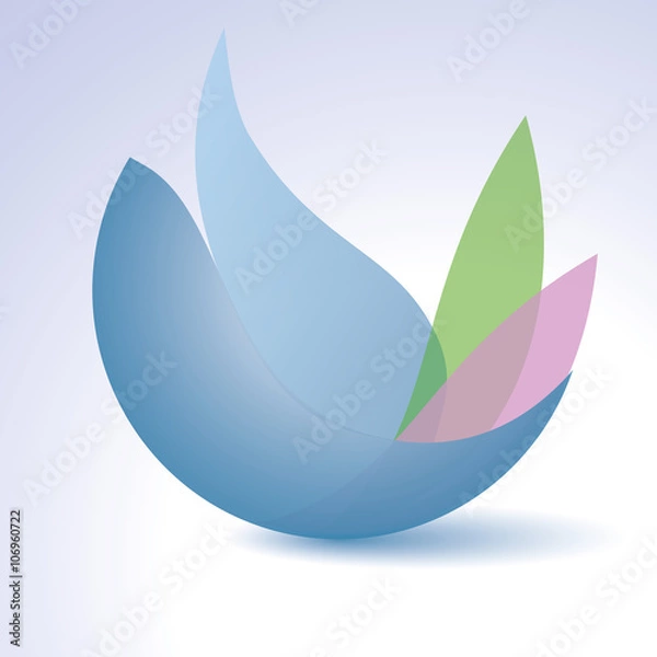 Fototapeta lotus logotype