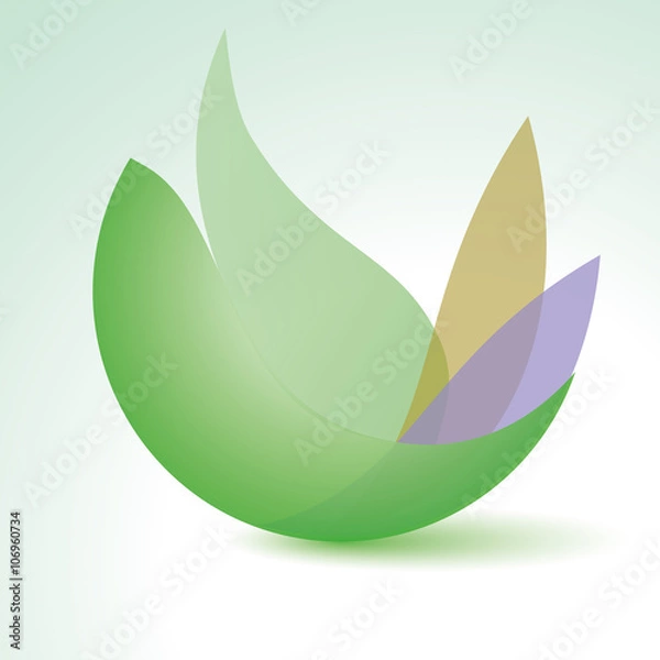 Fototapeta lotus logotype