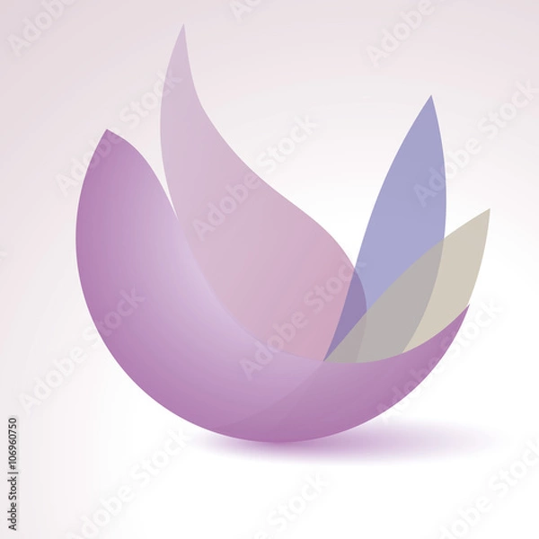 Fototapeta lotus logotype