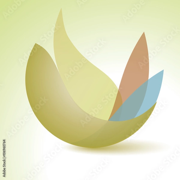 Fototapeta lotus logotype