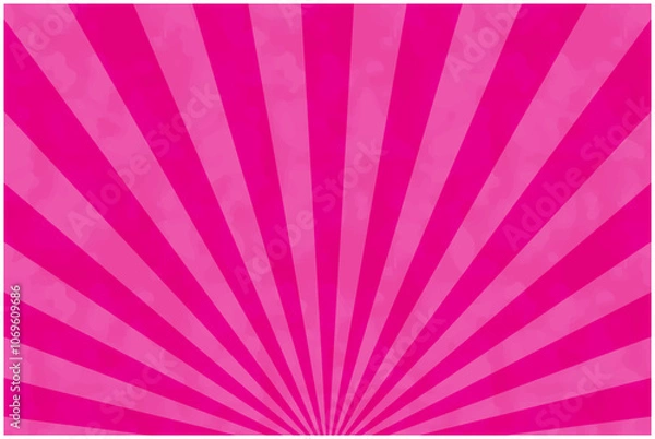 Obraz 水彩風シンプルな集中線・ピンク