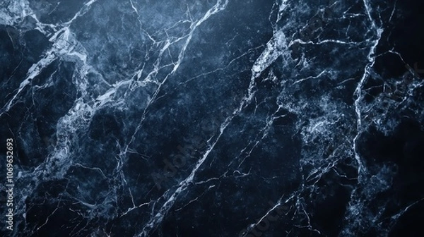 Fototapeta Elegant dark marble texture with white veining