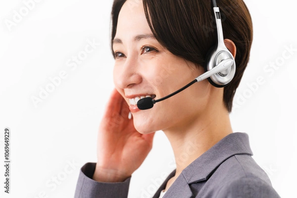 Fototapeta 若い女性のオペレーター　ビジネスイメージ	
