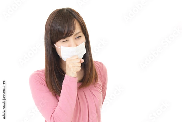 Fototapeta 風邪に罹患した女性