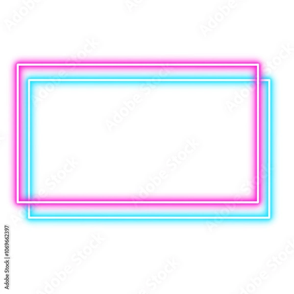 Obraz rectangle neon frame