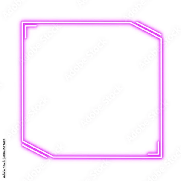 Obraz rectangle neon frame