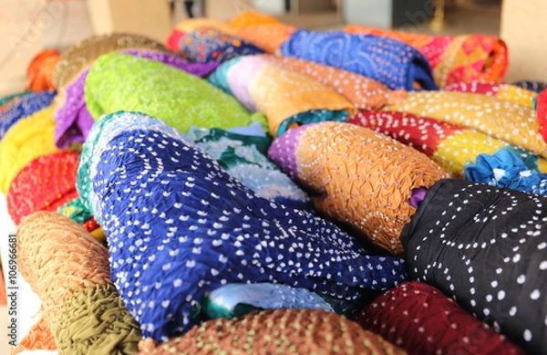 Obraz Traditionally woven shawls in Pakistan