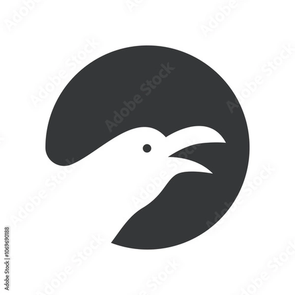 Fototapeta Crow logo icon design