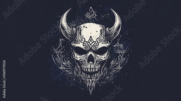Fototapeta Two Viking Skulls