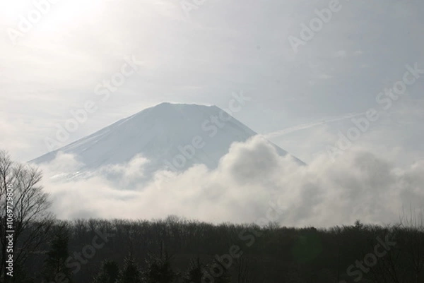 Fototapeta 雲の合間に富士山が見れた。（日本）