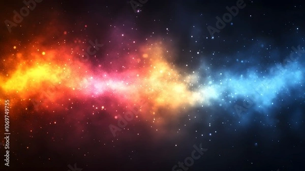 Fototapeta Bright gradient background with colorful grains. It represents a mix of energy, movement, fun and liveliness with the grain of old computer graphics or noisy TV. It has a retro or futuristic feel.