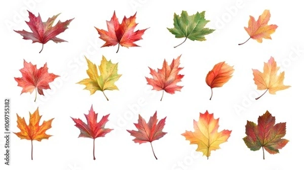 Obraz maple leaves, colored maple leaves, leaves