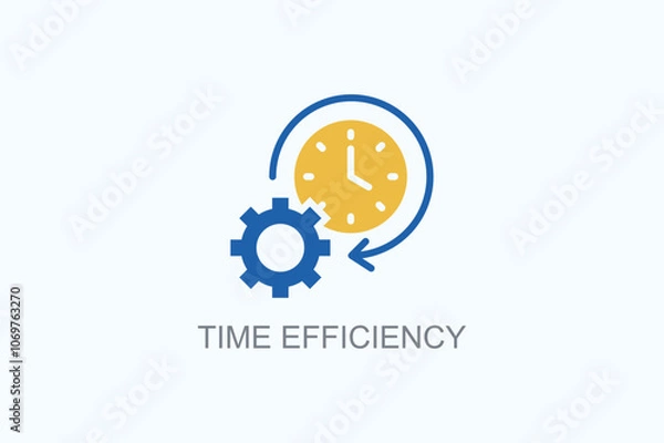 Obraz Time Efficiency Vector  Or Logo Sign Symbol Illustration