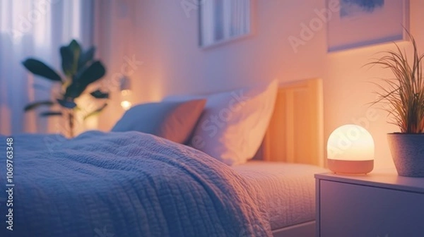 Fototapeta Enhance your well-being by creating a peaceful bedroom for better sleep