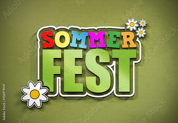 Obraz Sommerfest Typo Blume P