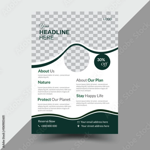 Obraz Corporate and simple flyer design 