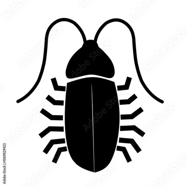 Obraz Vector icon of cockroach,bug