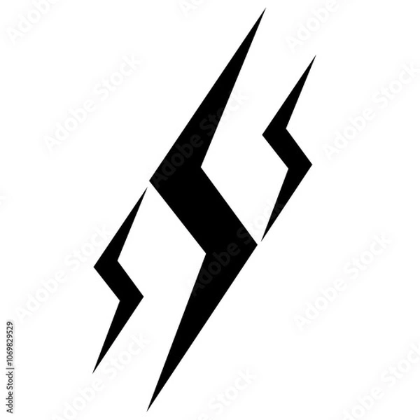 Obraz Vector illustration of thunder