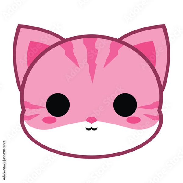 Obraz Cute Pink and White Tabby Cat