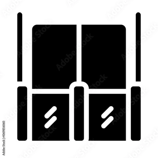 Obraz Glass Railing Balcony Solid Icon