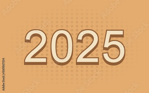 Obraz 2025 Happy New Year design vector. trendy new year 2025 design template.